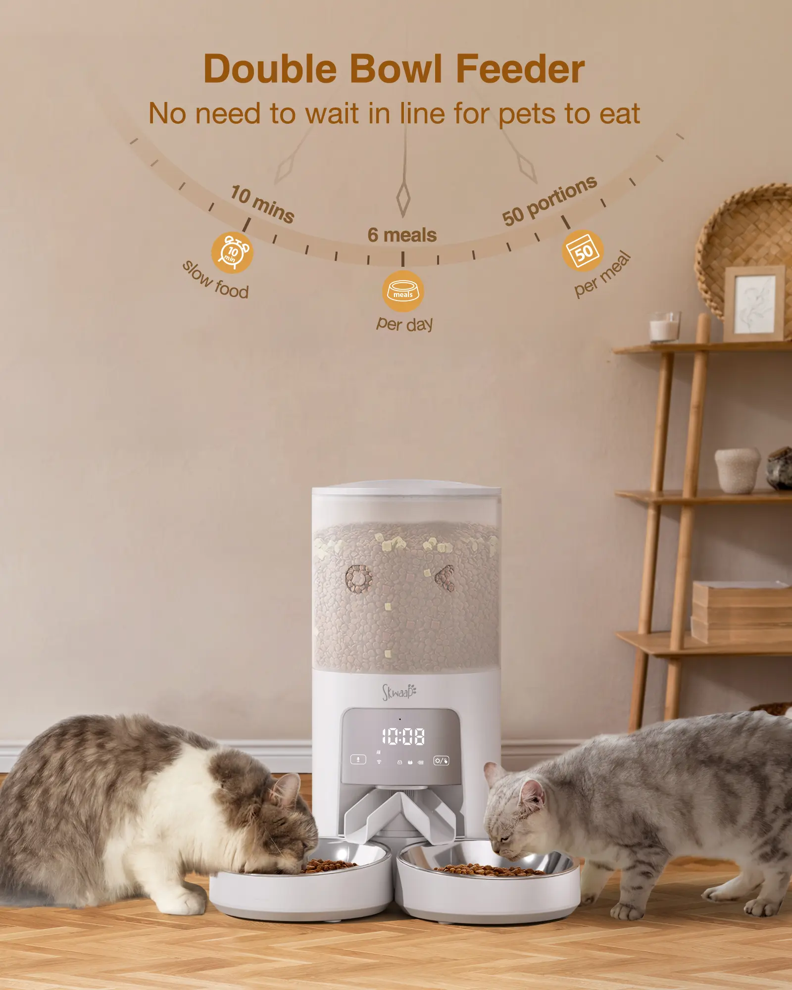 OF 2023 New Design Auto APP WiFi Intelligent Pets Feeder Wifi Smart Pet Feeder Cat Accessories