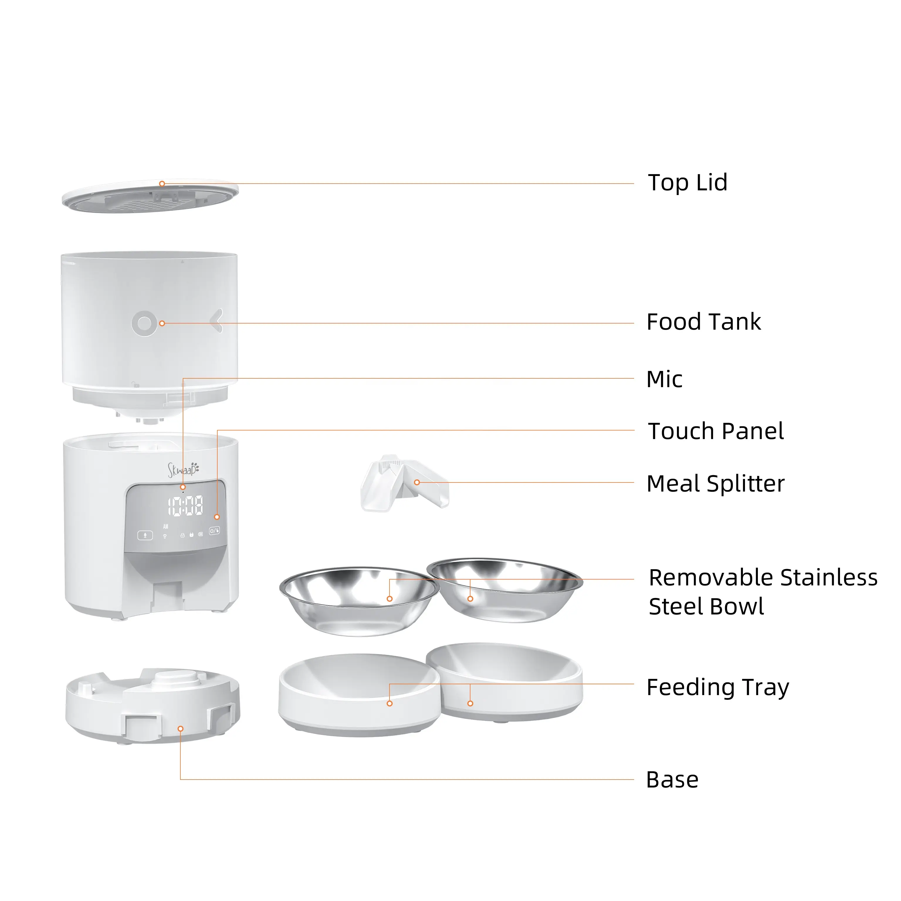 OF 2023 New Design Auto APP WiFi Intelligent Pets Feeder Wifi Smart Pet Feeder Cat Accessories