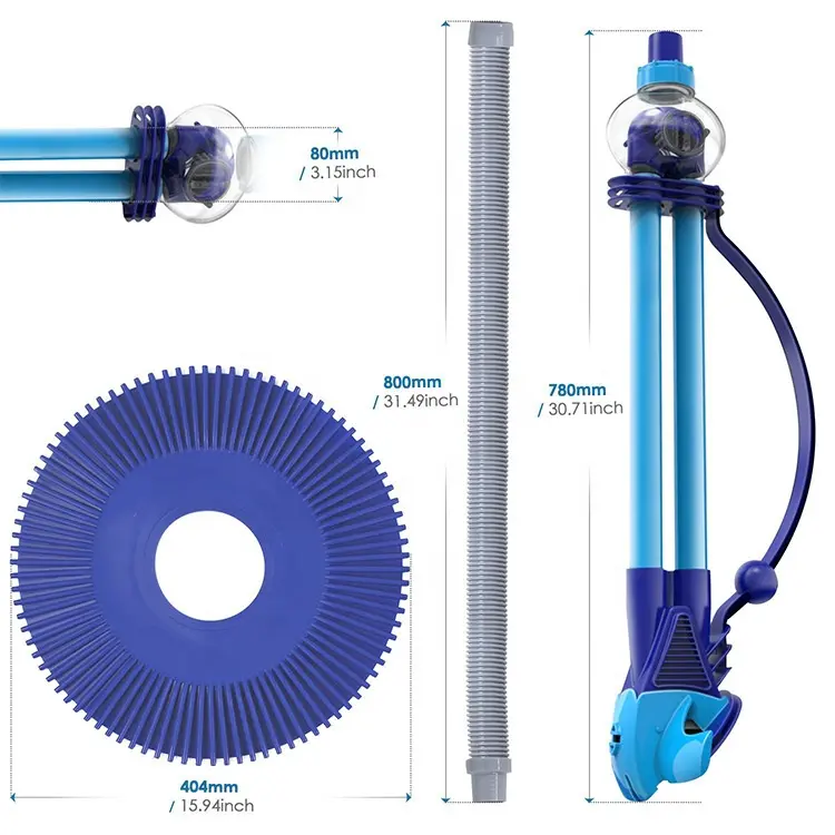 China Wholesale Swimming Pool Auto Robot Cleaner With Hose High Quality Handheld Pool Vacuum
