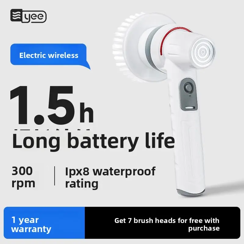 Yee Electric Fish Tank Cleaning Brush Lithium Battery Powered Glass Cleaning Removes Green Growth Cleans Aquarium Accessory