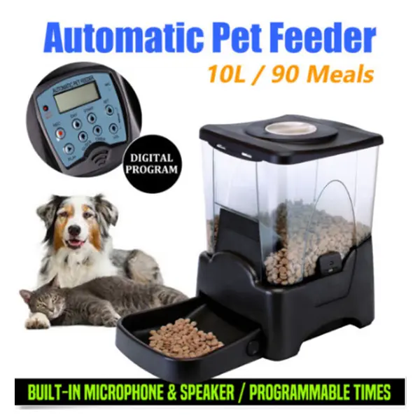 Pet Dog Automatic Large Feeder Timer Dry Food Dispenser