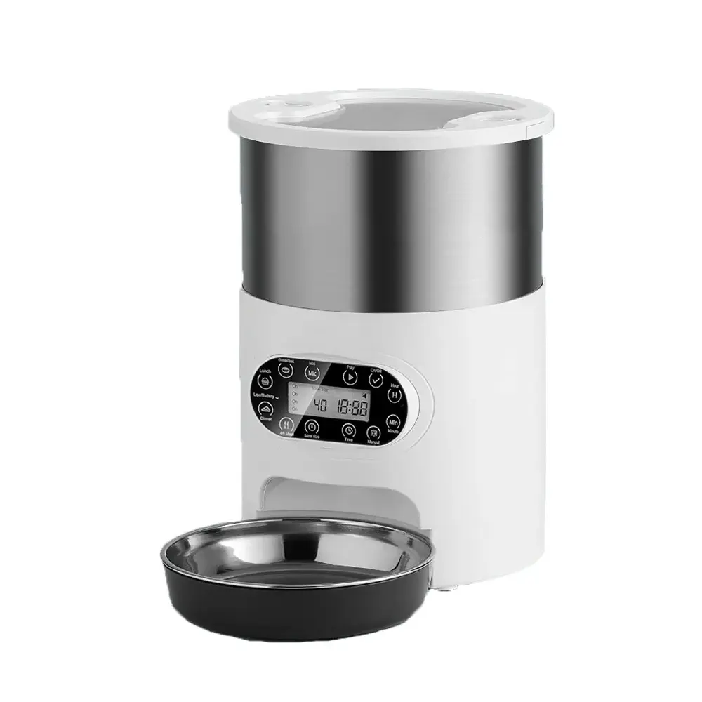 Automatic Pet Food Dispenser Double Bowls Wifi Smart Timing Cat Dog Feeder Electric Dry Pet Feeder Bowl