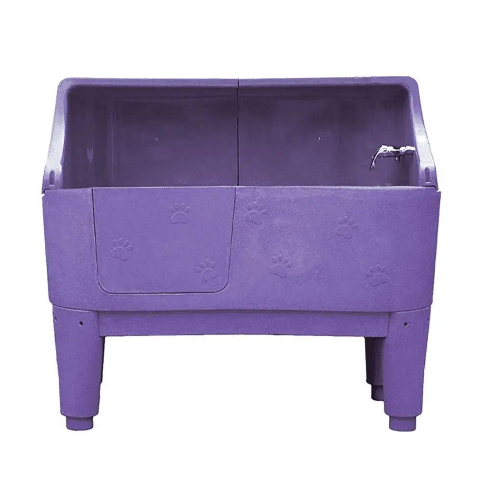 Grey H-111H Professional Durable High Grade Plastic Multicolor Dog Bathtub with Splash Back