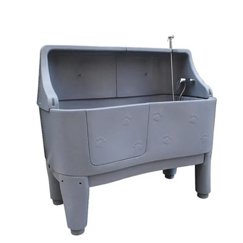 Grey H-111H Professional Durable High Grade Plastic Multicolor Dog Bathtub with Splash Back
