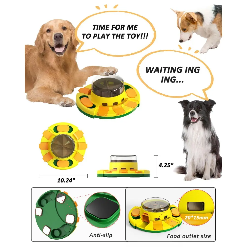 Interactive Puzzle Toy for Dogs Enrichment Pet Slow Feeder Dispenser for Dry Food and Treat Dispenser (All Breed Sizes)