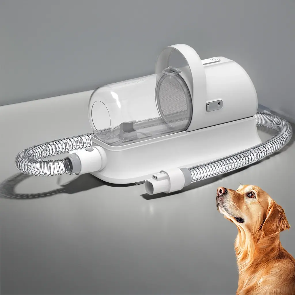 7 in 1 Pet Grooming Kit Includes Vacuum Cleaning Nail Grinder and Other ABS and PP Plastic Tools for Dogs and Cats
