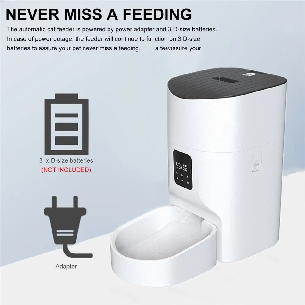 9L Smart Automatic Pet Feeder HD Camera for Cats Dogs Food Dispenser APP Control Timing Feeding Feeder Video/WiFi/Button Version