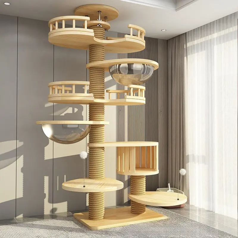 Cat climbing frame Tongtian column factory pillar bold cat nest cat tree integrated cat claw column toy