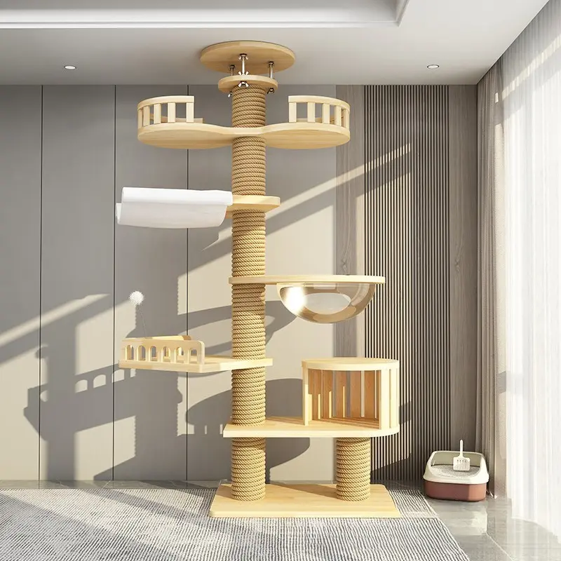 Cat climbing frame Tongtian column factory pillar bold cat nest cat tree integrated cat claw column toy