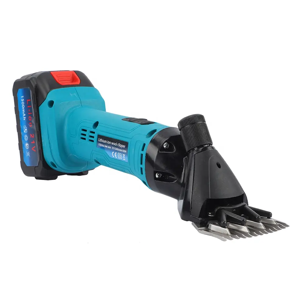 21V Cordless Sheep Clipper Electric Sheep Shearing Machine 3.0Ah Battery Hair Trimmer for Sheeps