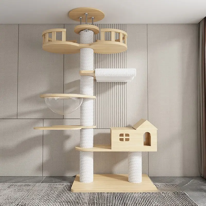 Cat climbing frame Tongtian column factory pillar bold cat nest cat tree integrated cat claw column toy