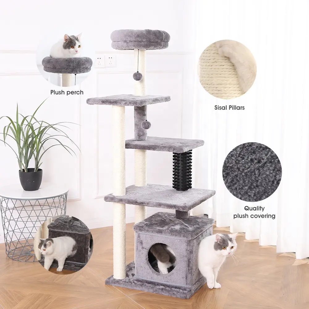 3 in 1 Design DIY Multiple Combination Sisal Scratching Tower Cat Tree