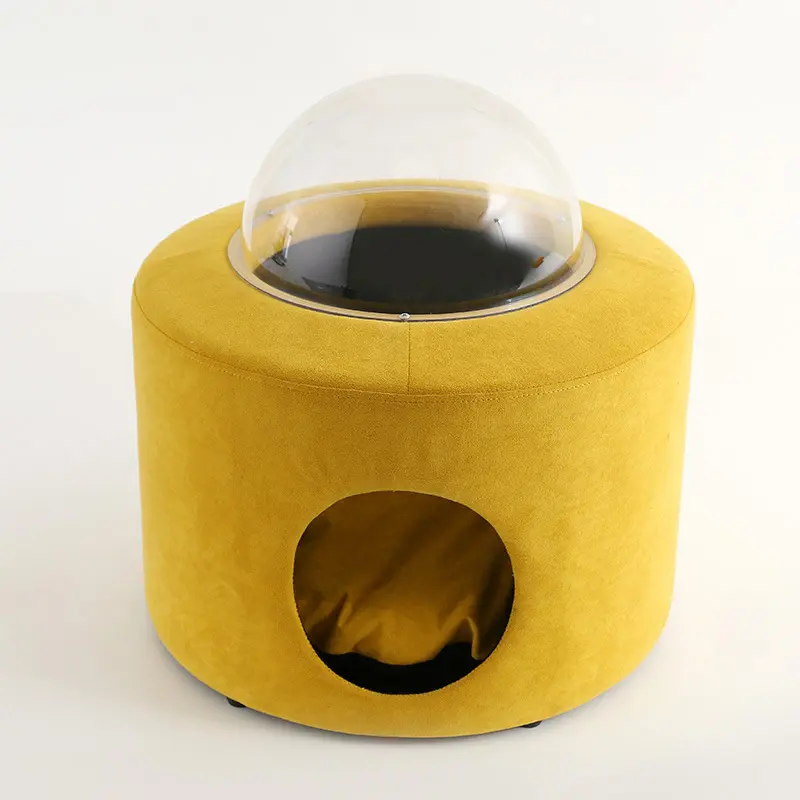 New Design Luxury Cotton Easy Care Round Fluffy Canvas Orthopedic Warm Natural Felt Pet Cat Cave Rounded Plush Dogness Beds