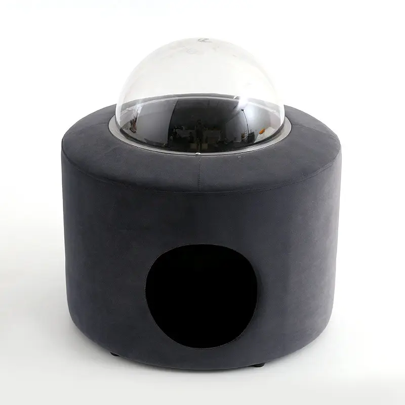 New Design Luxury Cotton Easy Care Round Fluffy Canvas Orthopedic Warm Natural Felt Pet Cat Cave Rounded Plush Dogness Beds