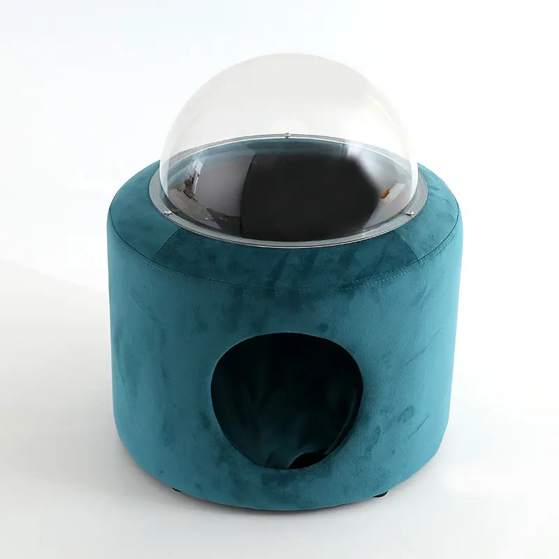New Design Luxury Cotton Easy Care Round Fluffy Canvas Orthopedic Warm Natural Felt Pet Cat Cave Rounded Plush Dogness Beds