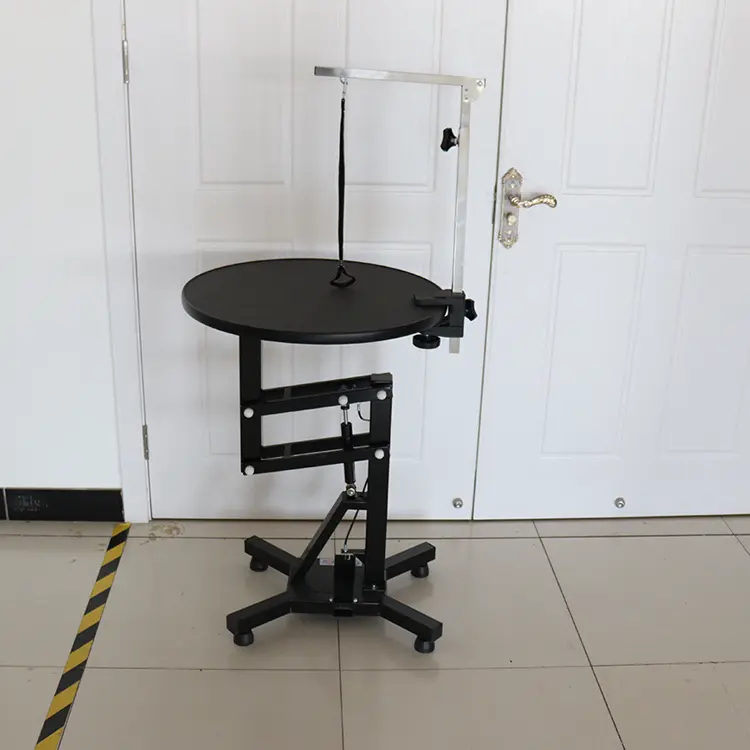 Black Round Design Small Pet Cat Dog Grooming Units Table