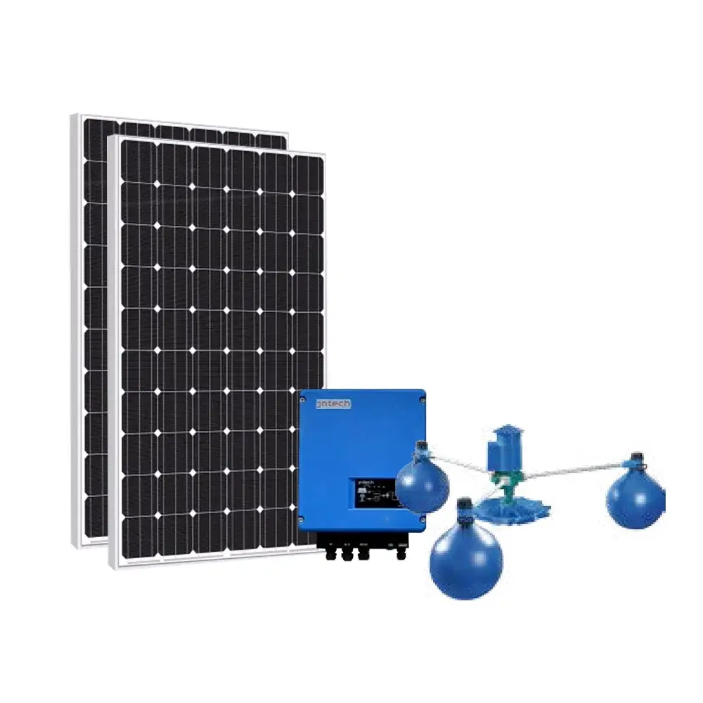 JNTECH Aeration System 220V Solar Fish Pond Aerator Sustainable Double Speed Water Treatment Aquarium Aerator
