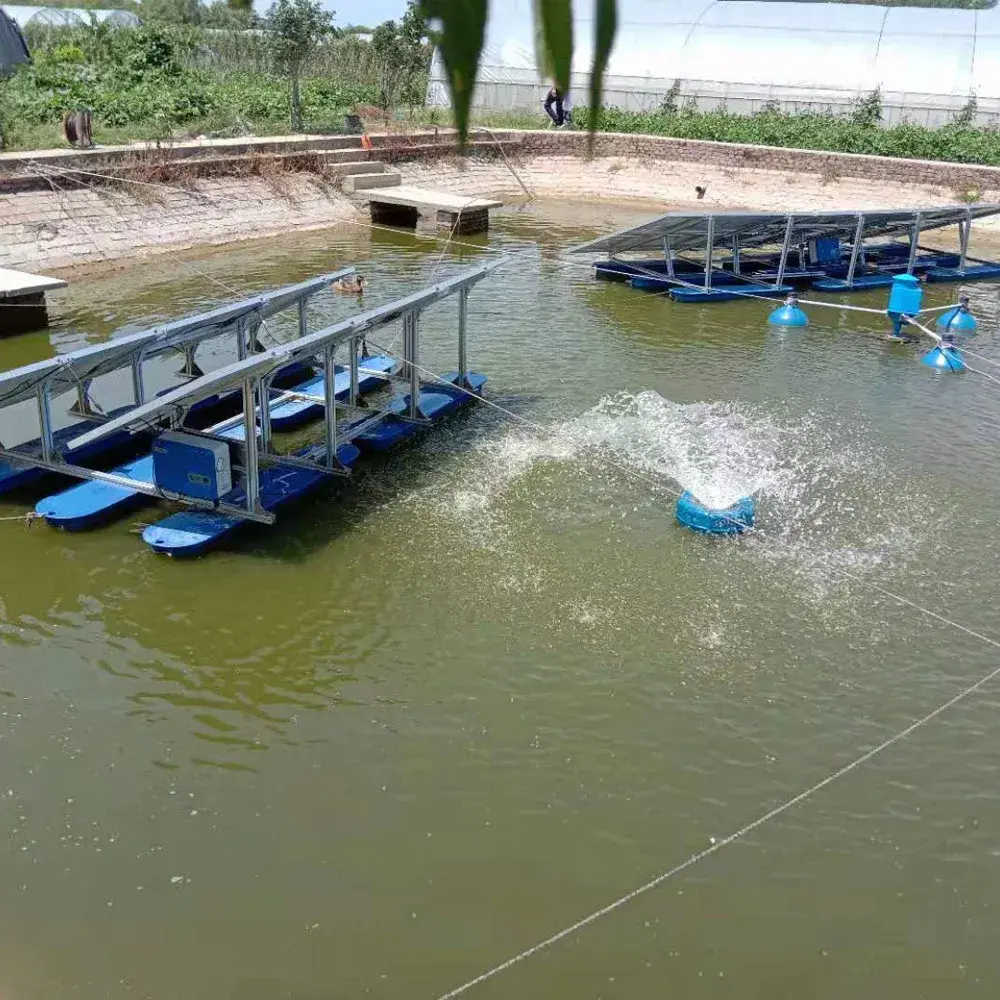 solar aeration system  Double speed water treatment aquarium aerator fish pond filter system 220V
