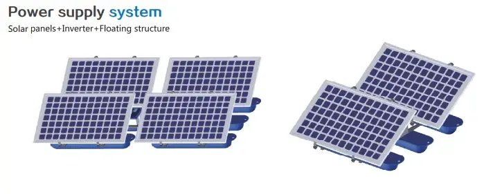 solar aeration system  Double speed water treatment aquarium aerator fish pond filter system 220V