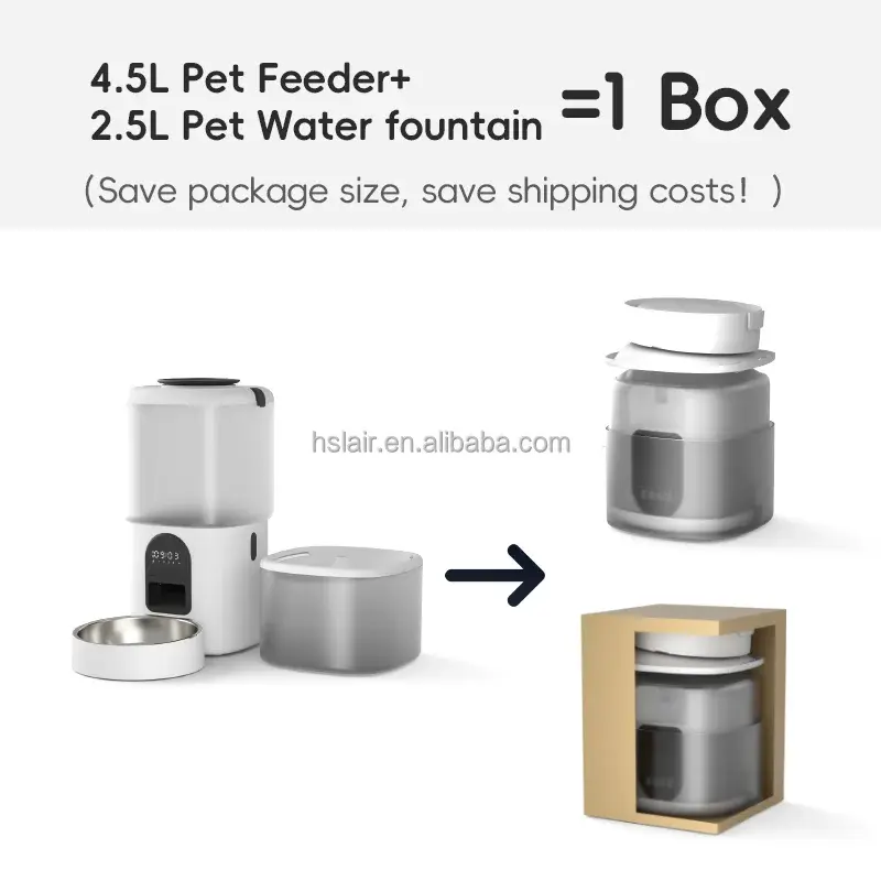 Oem Pet Supplies App Wifi Dog Cat 2 In 1 Food Dispenser Feeder Water Dispenser Smart Automatic Pet Feeder
