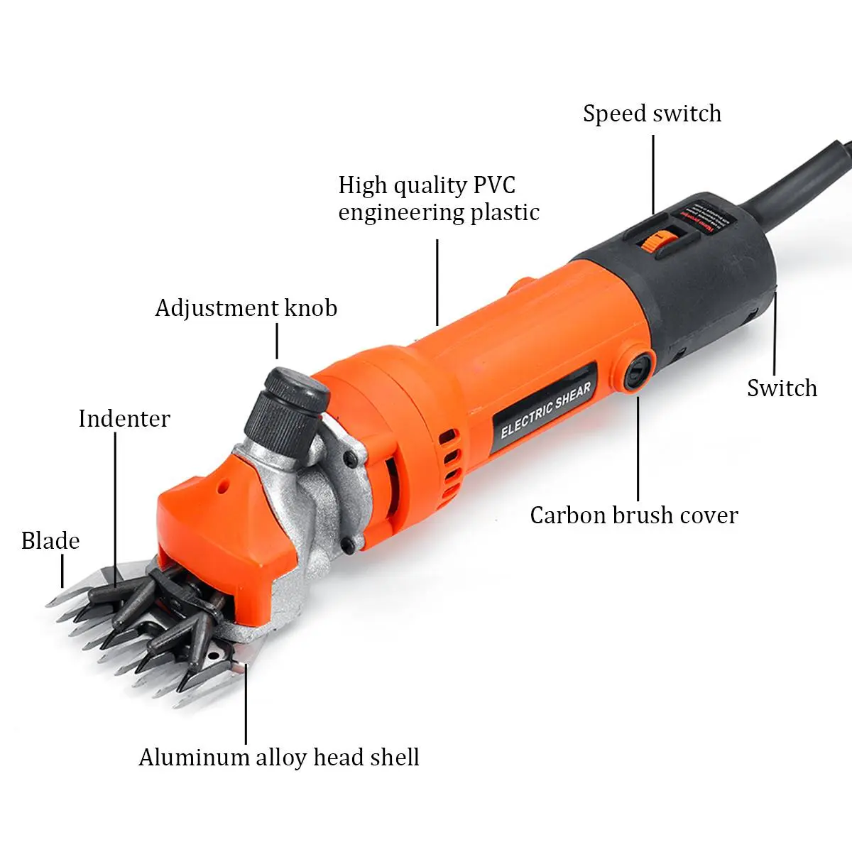 1200W 110V/220V 6 Gears Speed Electric Sheep Goat Shearing Machine Clipper Farm Shears Cutter Wool Scissor Cut Machine