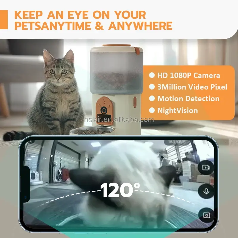 Oem Pet Supplies App Wifi Dog Cat 2 In 1 Food Dispenser Feeder Water Dispenser Smart Automatic Pet Feeder