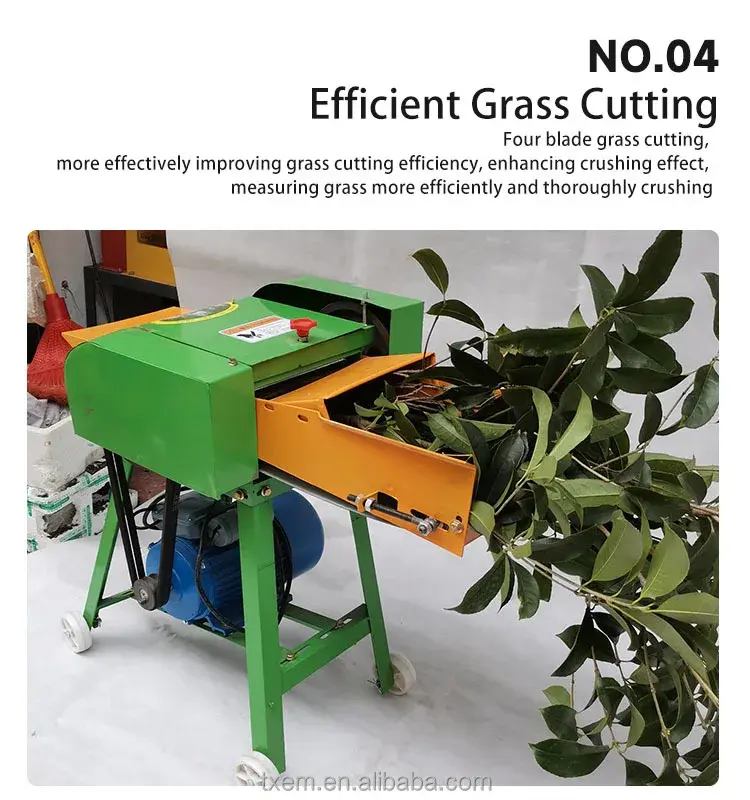 Mini Animal pig cattle Feed Processing grass cutting chopper machine straw chopper chaff cutter machine