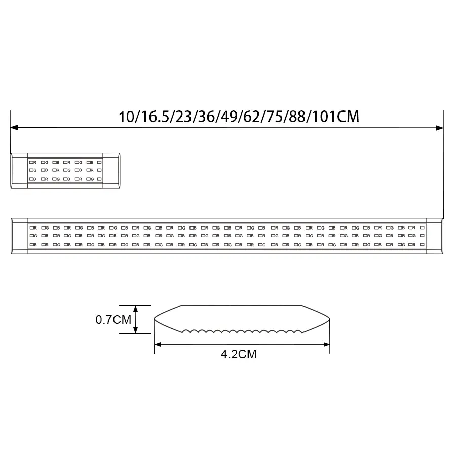 Adjustable Length 10cm to 100cm Customized Color Aquarium Lamp for Different Size Fish Tank Coral LED Aquarium Light