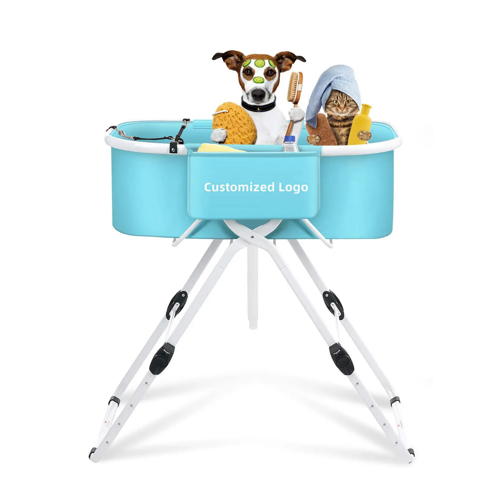 Professional Pet Cat and Dog Bathtub Washing Station Foldable Grooming Bath Tubs for Shower
