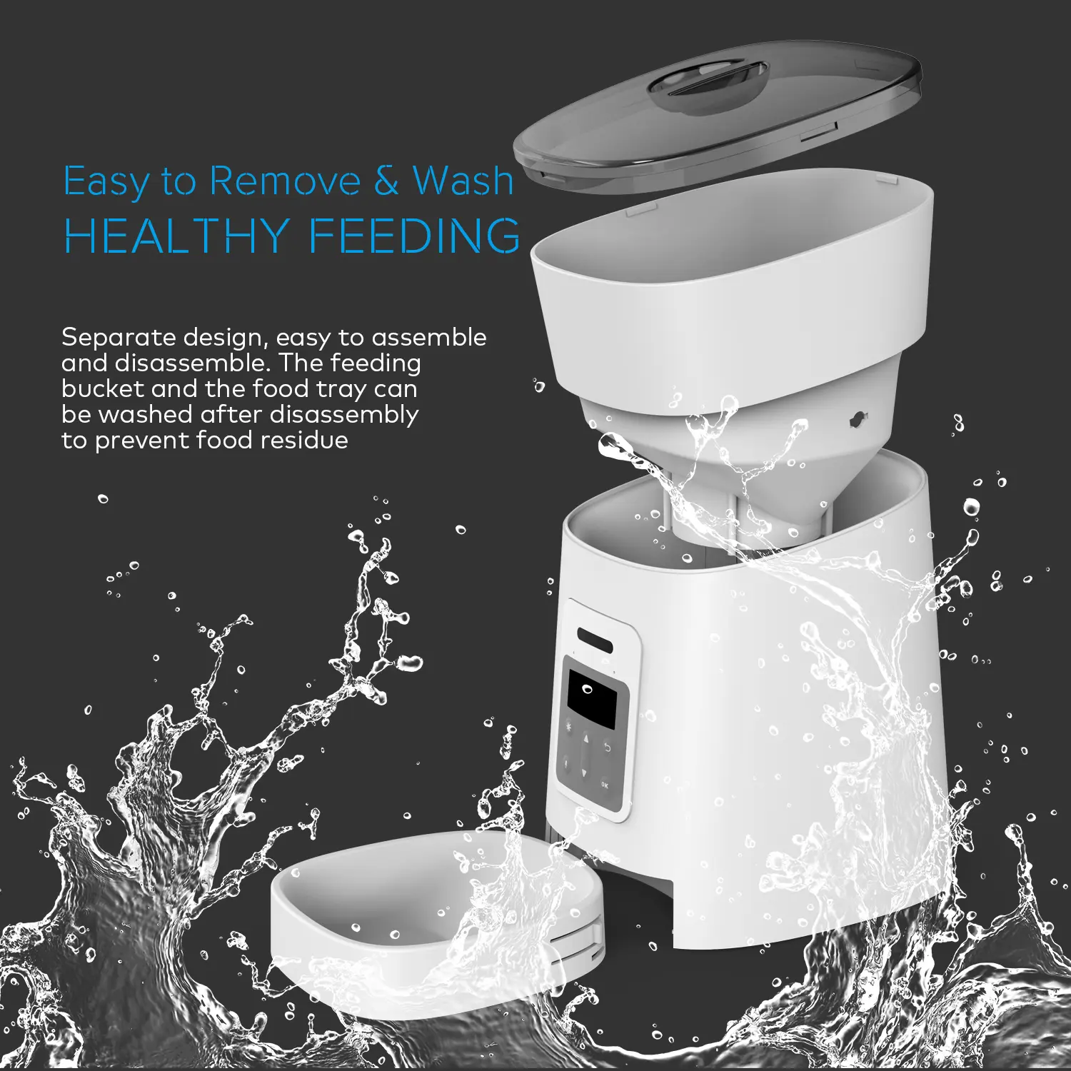 The Newest Automatic Pet Feeder Programmable Pet Feeder Dog Bowl Scale Automatic Dog Cat Pet Food Dispenser Timed
