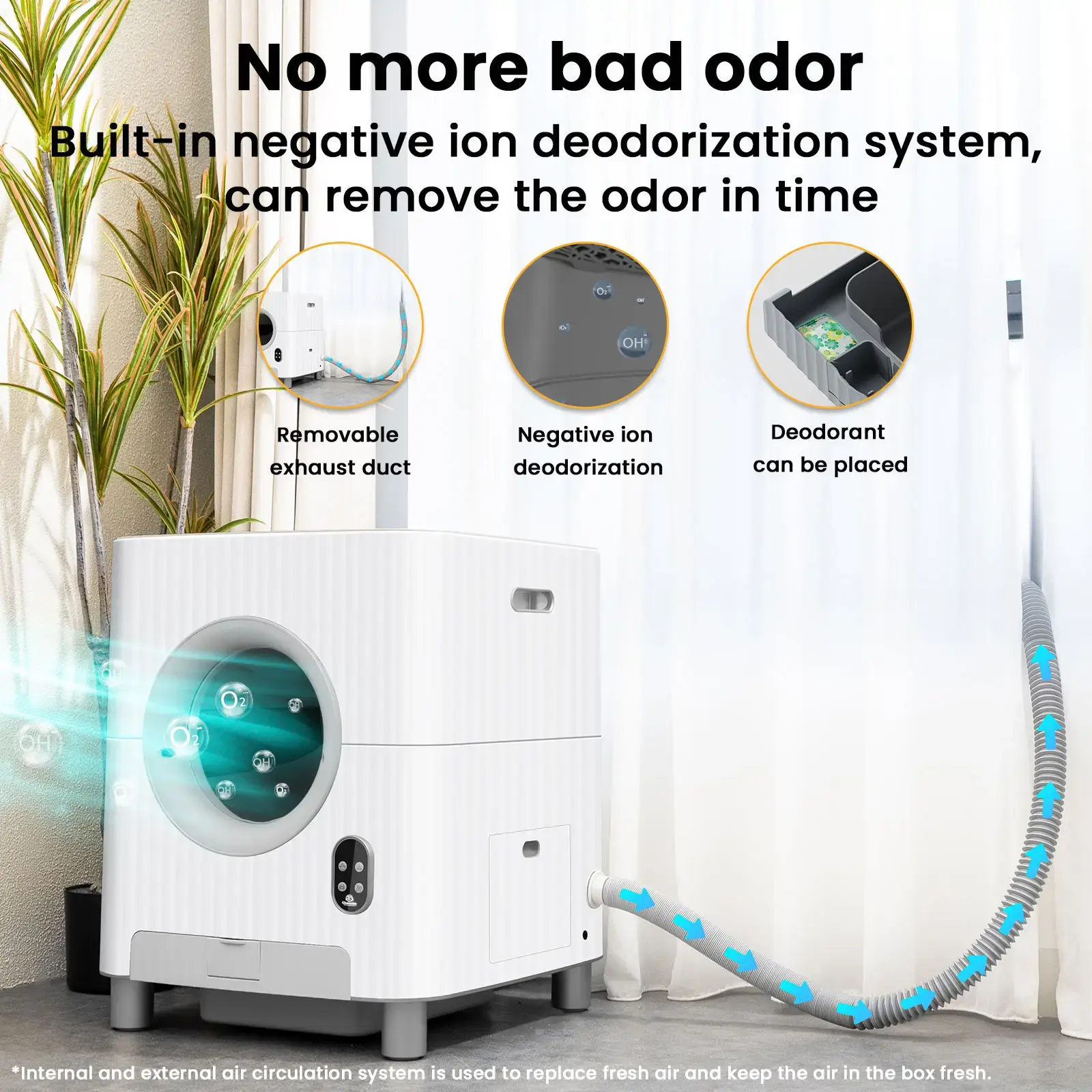 Fully automatic pet cat toilet 68L extra large anti-splash drawer-type electric cat litter box