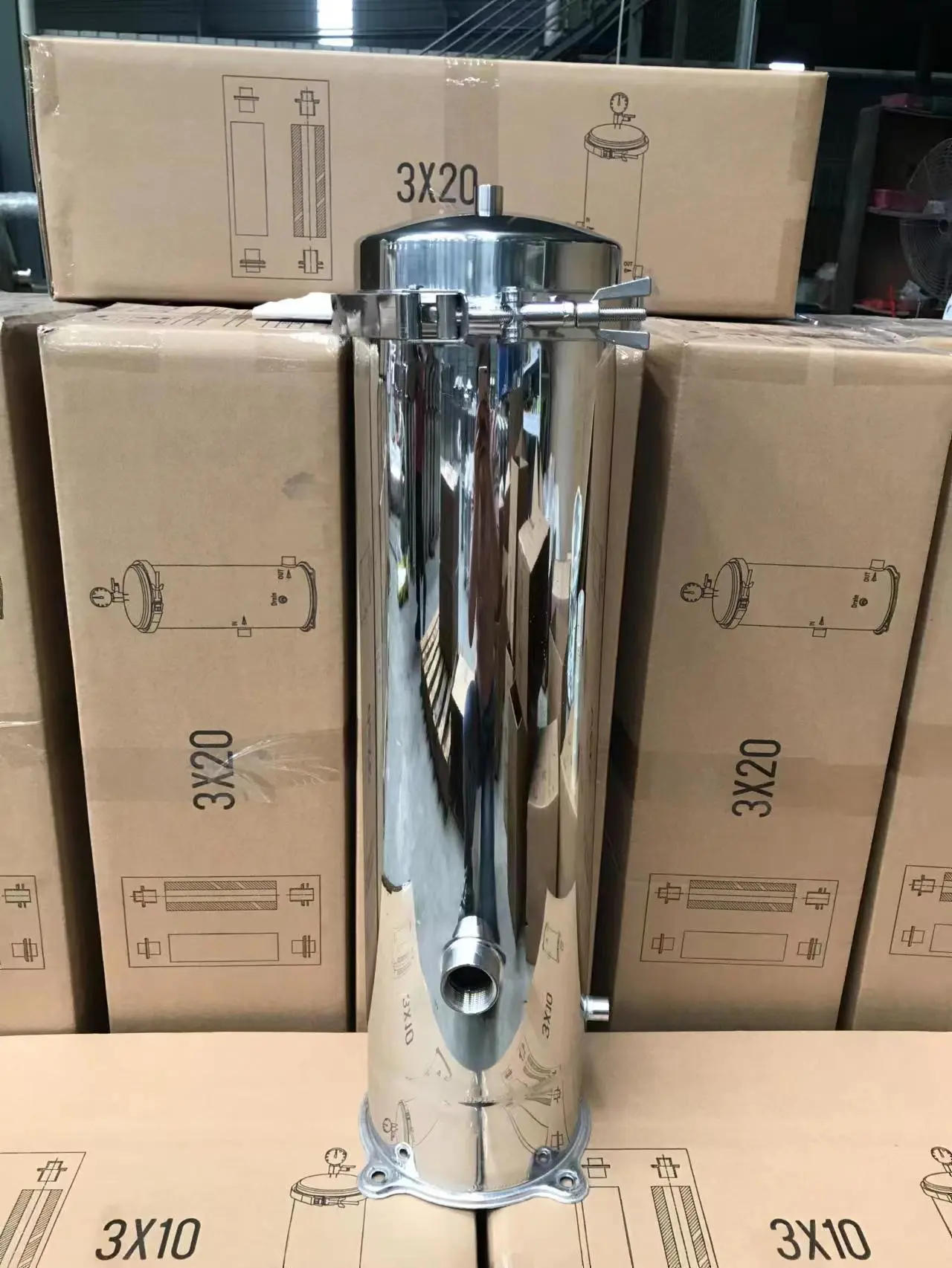 Factory Price Water Treatment SS304 Stainless Steel Filter Housing 5x10 20 30 40 Inch Water Filter Housing
