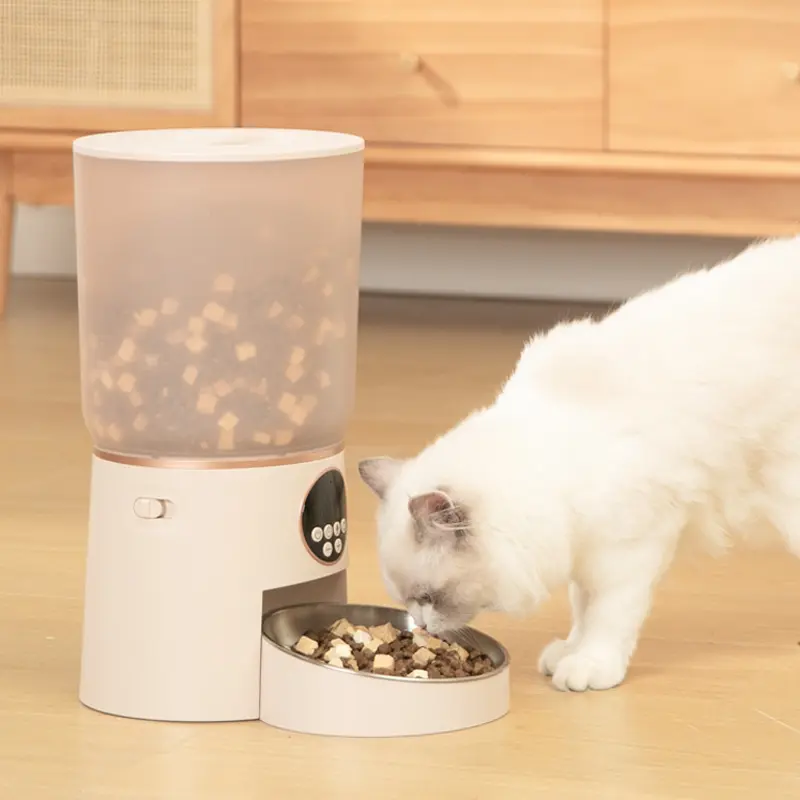 Best Seller 4L Stainless Steel Smart Pet Feeder New Style Automatic Timed Cat Dog Bowl App Controlled Feeders