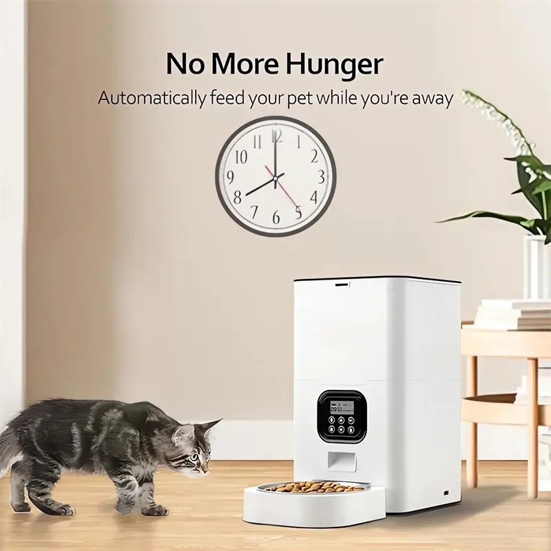 6L Smart Pet Dog Feeder Automatic Pet Feeding Supplies Timing Pet Dry Food Dispenser Timed Cat Feeders