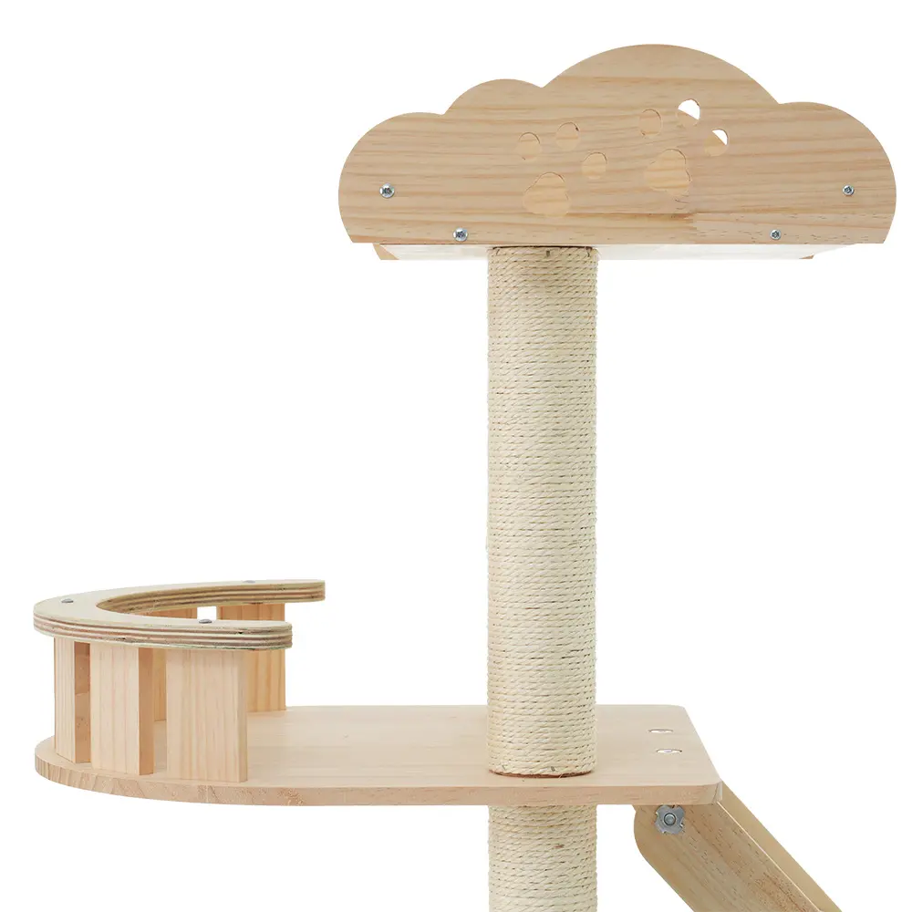 Hot Selling Wood Cat Tower Pet House and Furniture for Cat Climbing Best Cat Trees & Scratcher