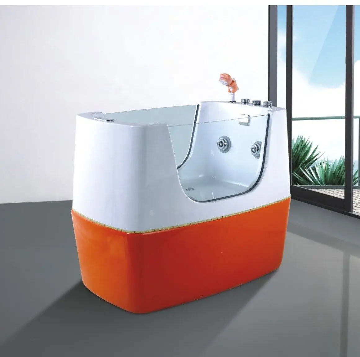 Big Pets Acrylic Wash Tubs, Cat Dog Hospital Bathing Tub Spa Massage Freestanding whirlpool Bathtub for Pets