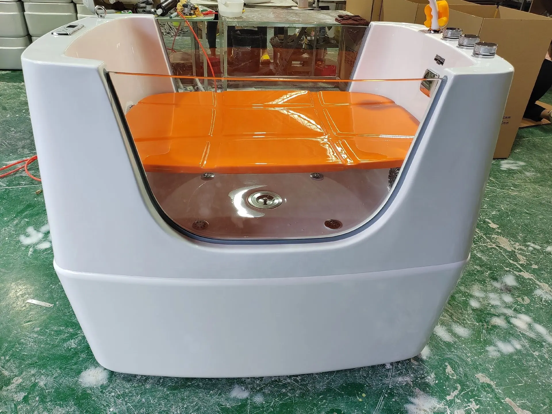 Big Pets Acrylic Wash Tubs, Cat Dog Hospital Bathing Tub Spa Massage Freestanding whirlpool Bathtub for Pets