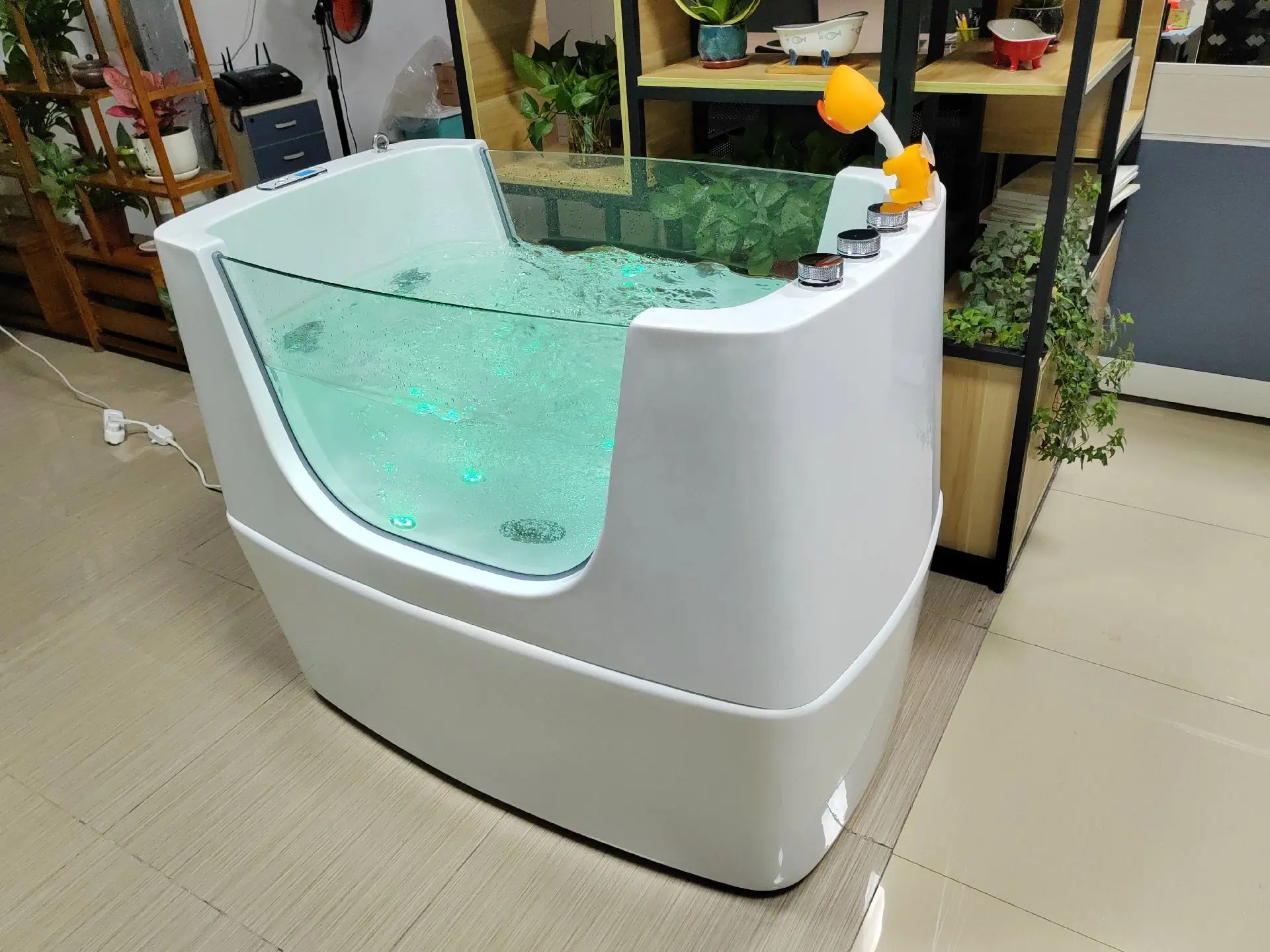 Big Pets Acrylic Wash Tubs, Cat Dog Hospital Bathing Tub Spa Massage Freestanding whirlpool Bathtub for Pets
