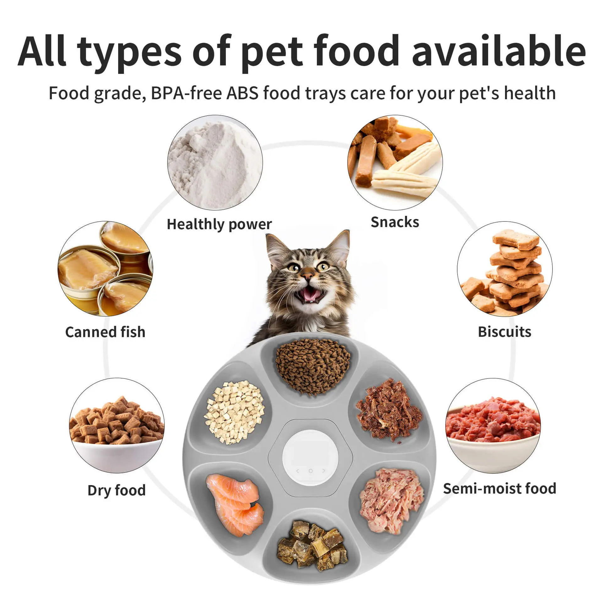 Cheap Automatic Dry Food Dispenser Smart Automatic Cat Food Dispenser App Control Smart Dry and Wet Food