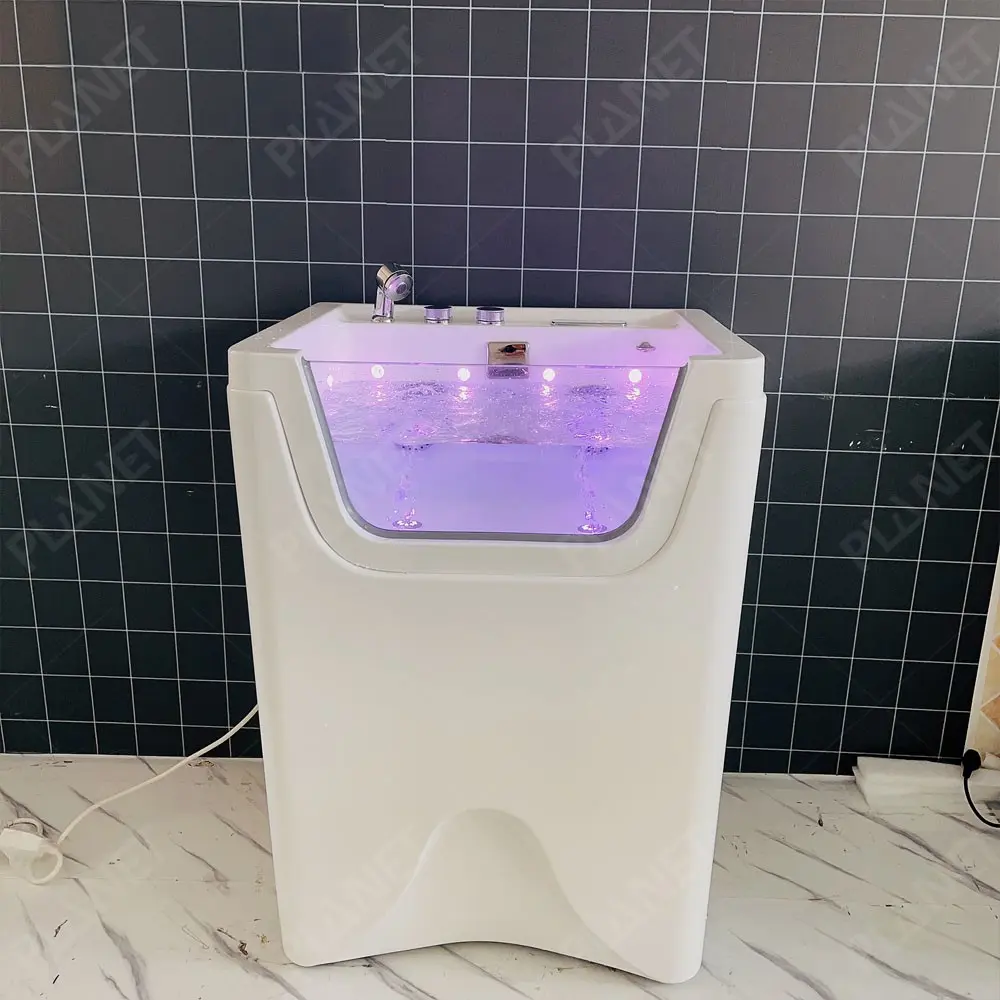 High Quality Custom Freestanding White Acrylic Pet Spa Massage Bathtub Cat Dog Bathing Tub