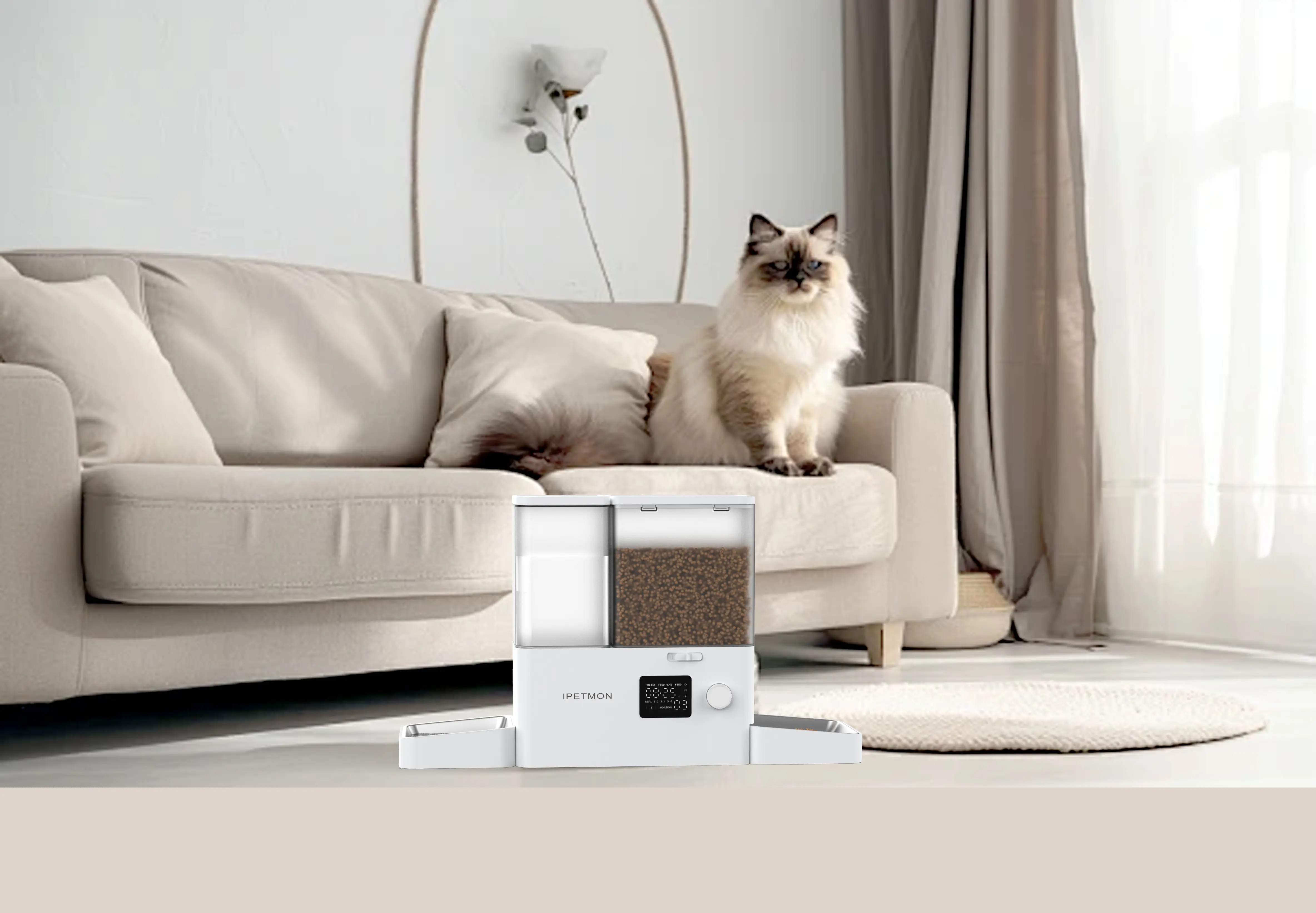 Automatic Water and Food Integration Pet Feeder New Smart Dog Food Pet Dispenser for Dogs