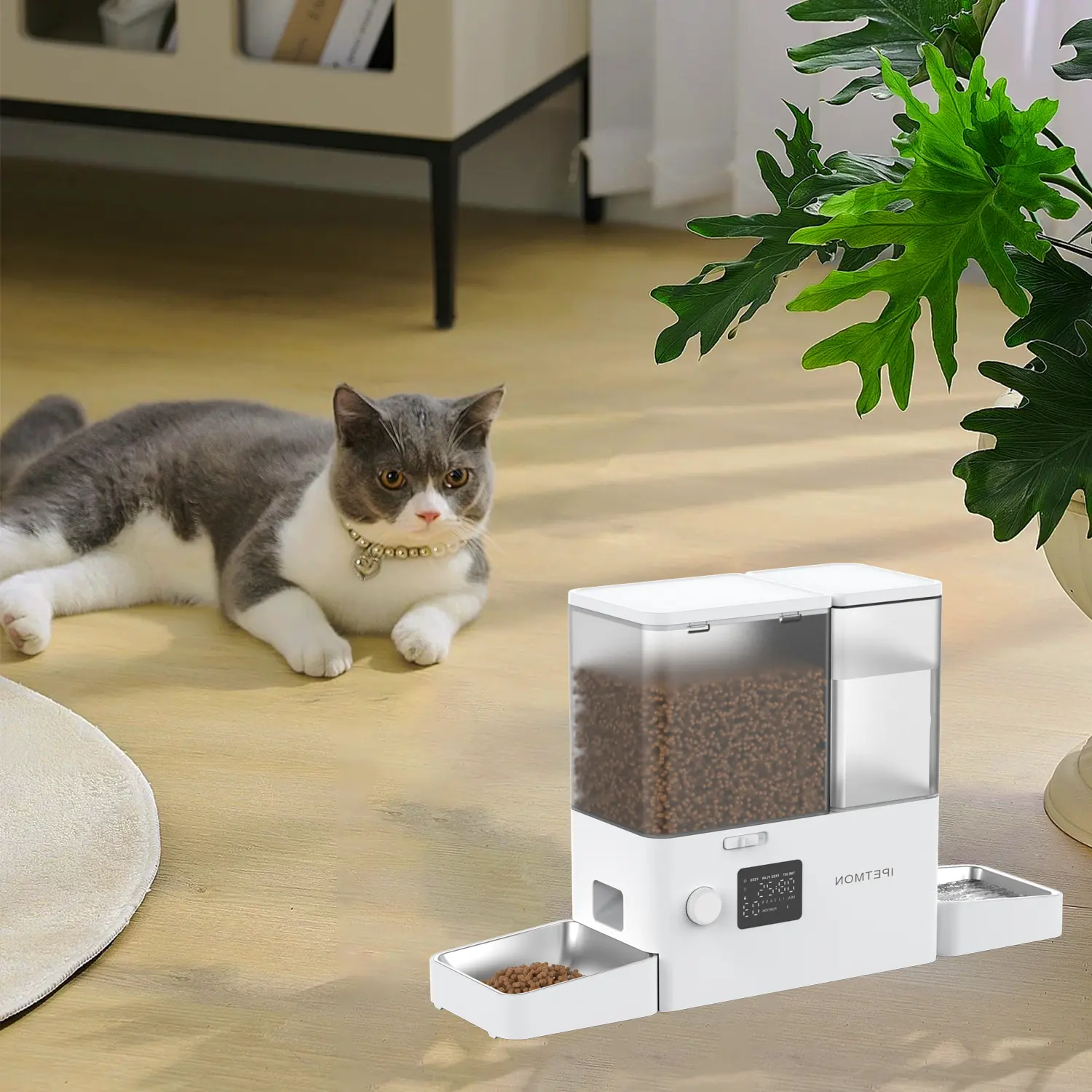 Automatic Water and Food Integration Pet Feeder New Smart Dog Food Pet Dispenser for Dogs