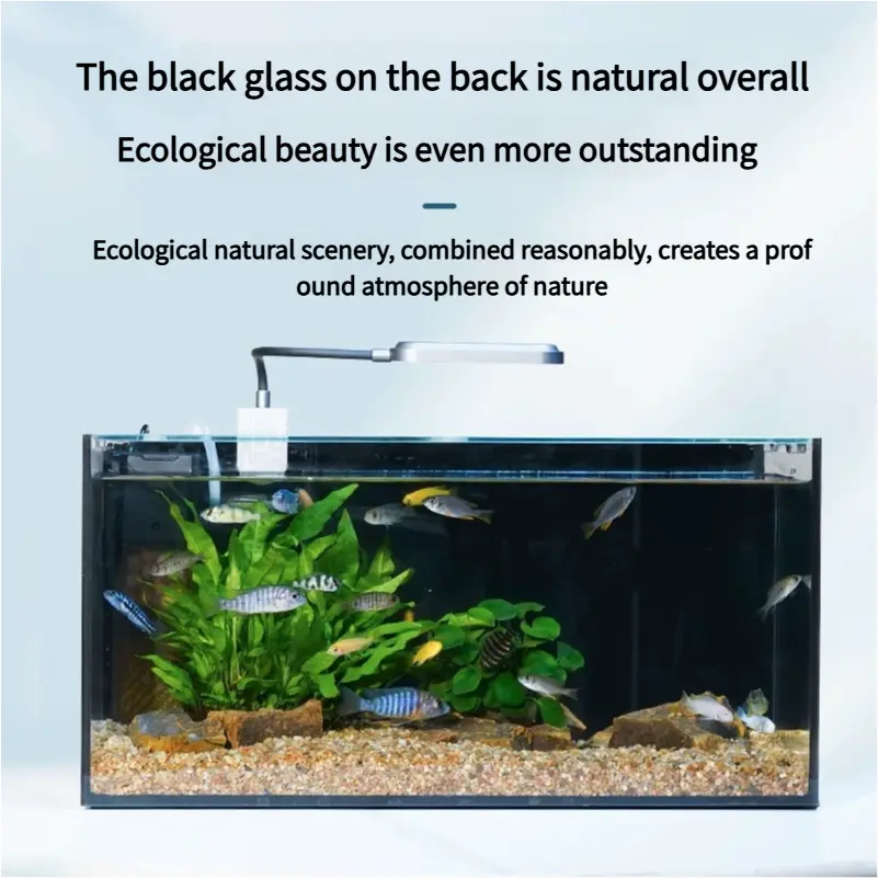 Ultra-white Glass Small and Medium-sized Living Room Fish tank Aquarium Desktop Decorative Fish tank Ecological Waterscape tank