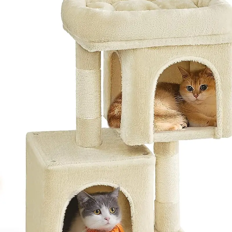 Removable and Portable cat Climbing Frame with Sharpening Post + Plush Ball Lightweight and Space Saving