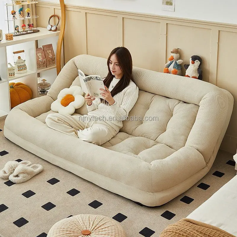 2024 Hot Sale Luxury XL Dog Bed Sherpa & Oxford Fabric Nest Durable Foldable Comfy Human Size Animal Pattern Large Dogs Cats