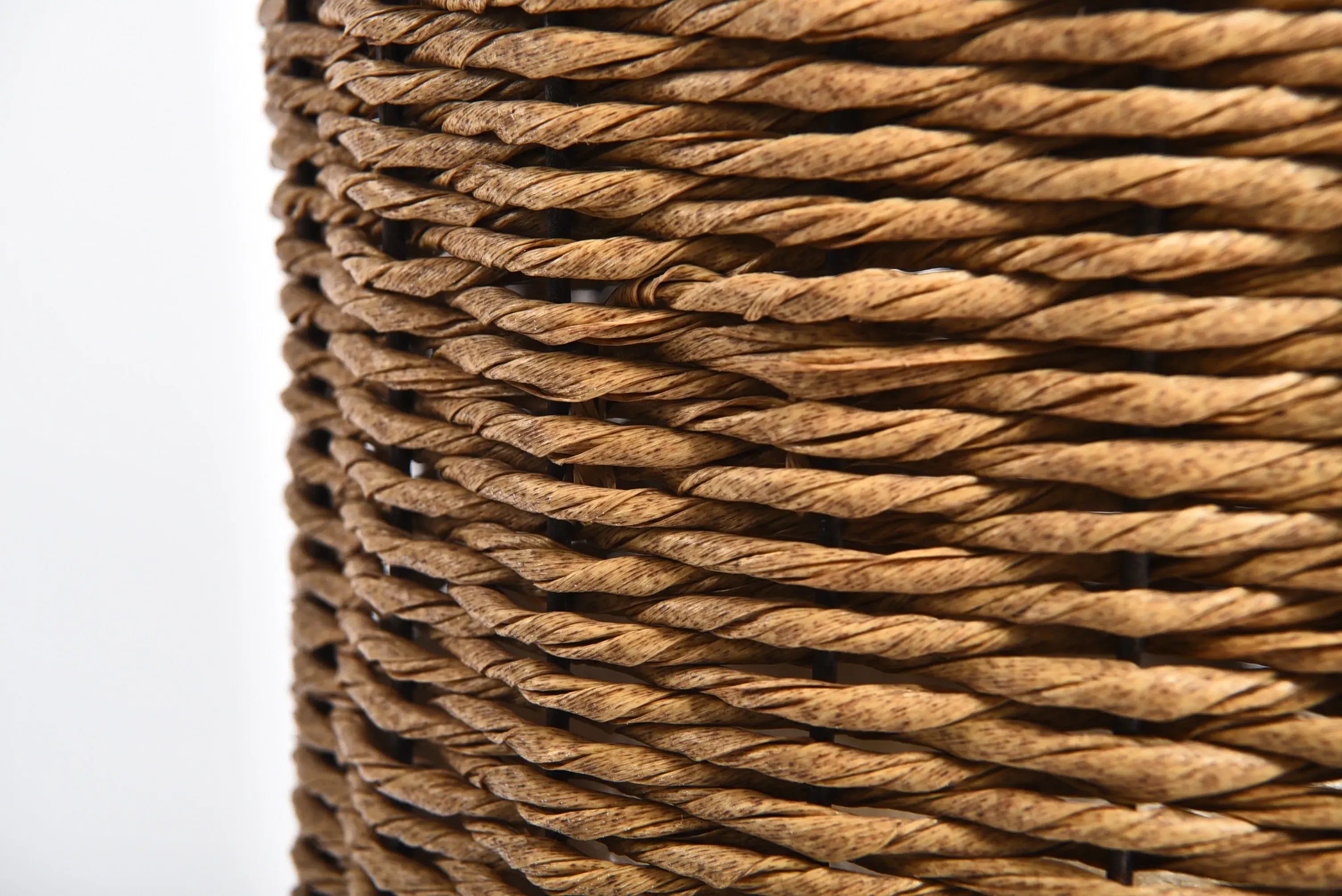 Modern Tall Cat Tower Scratching Posts Condos Top Perch Rattan Wooden Cat Tree