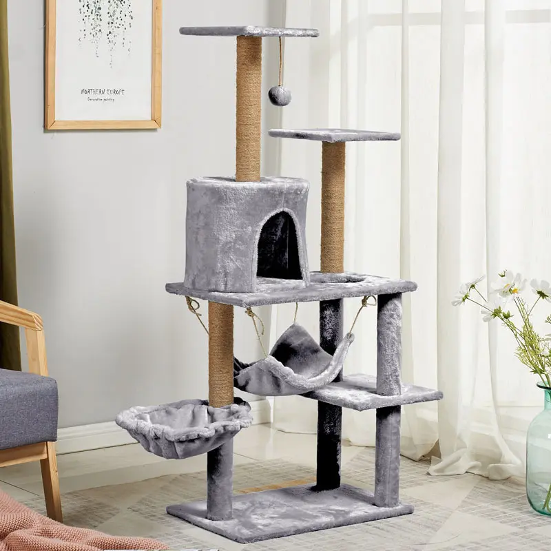 High quality Cat Tree design Cat Tower Indoor Cats Multi-Level Condo and Scratching Posts for Kittens