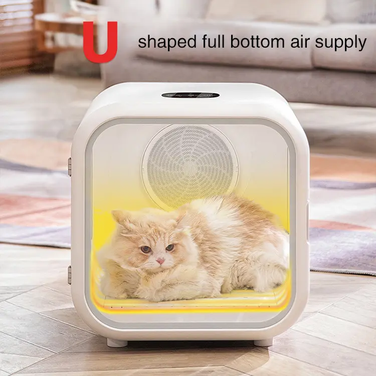 Fully Automatic Cat and Dog Hair Dryer with Bottom air Outlet and Silent Pet Drying Box