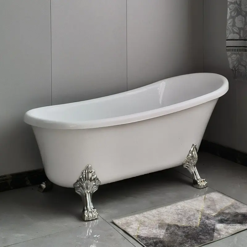 Acrylic independent bath small apartment household bathtub European bathtub double insulation