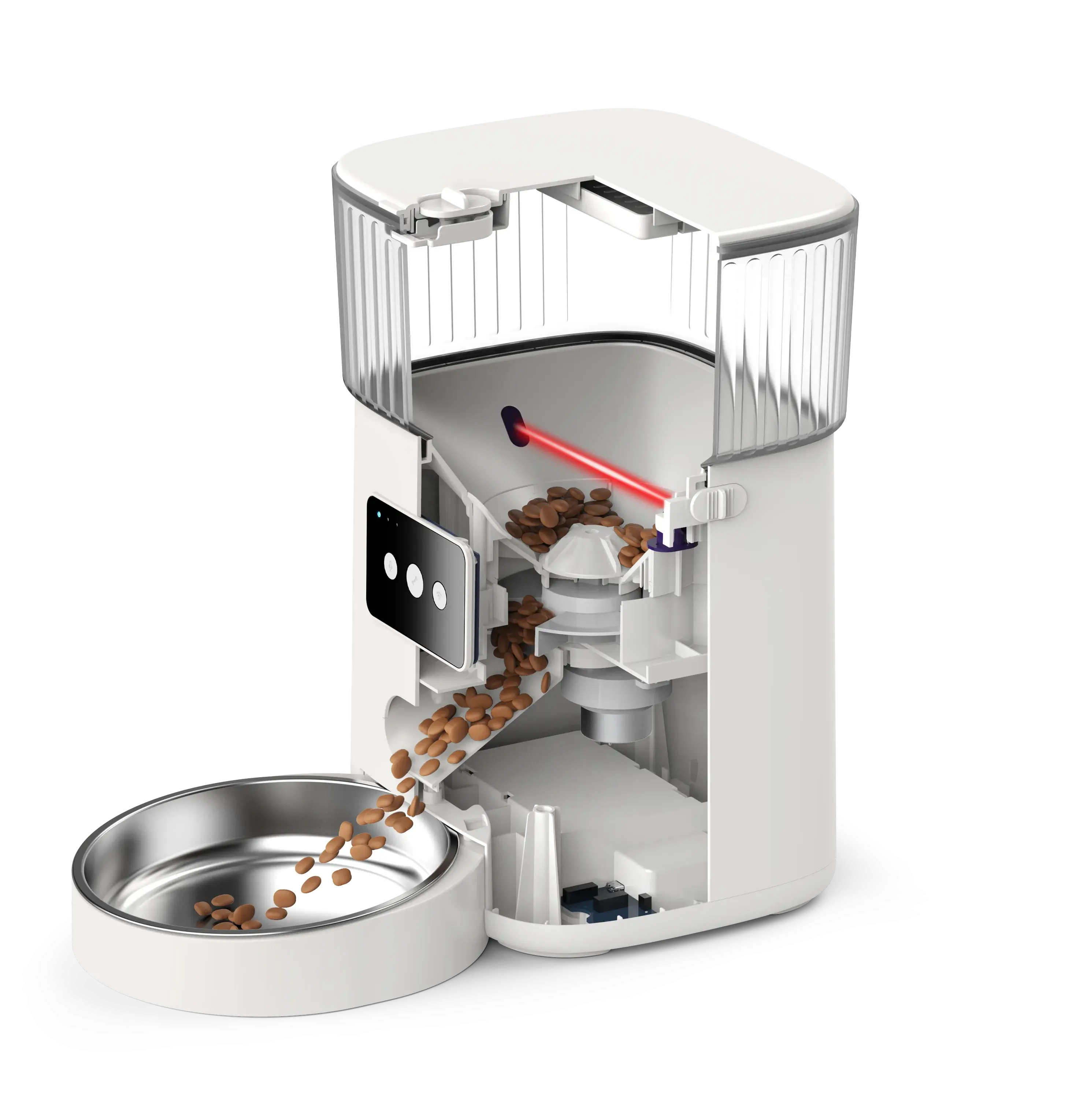 New Design Automatic Cat Food Water Dispenser Set Gravity Pet Self Feeder for Indoor Small Medium Cats Dogs